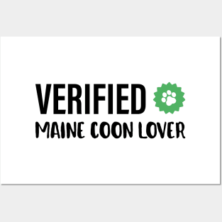 Verified Kitten Lover | Funny Gift Ideas | Maine Coon Cat Posters and Art